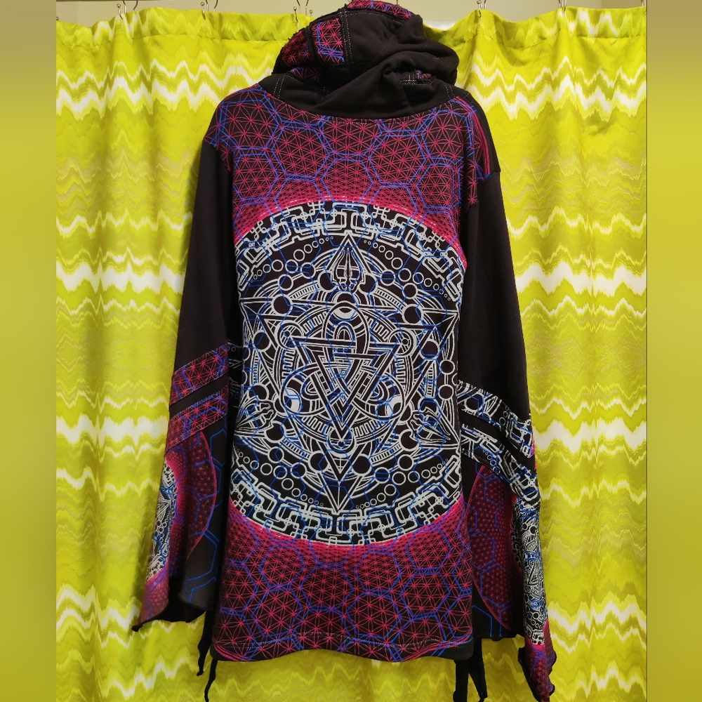 Galactic Bell Arm Mandala Hoodie - Picture 3 of 9